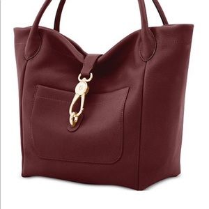 Dooney Bourke Large Burgundy Logo Lock Tote